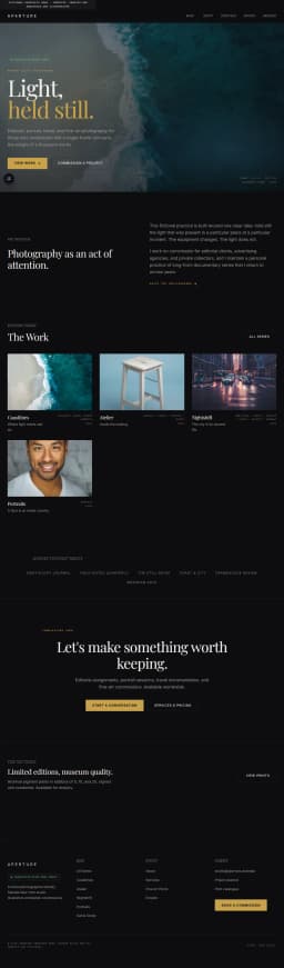 APERTURE — Photography Portfolio preview
