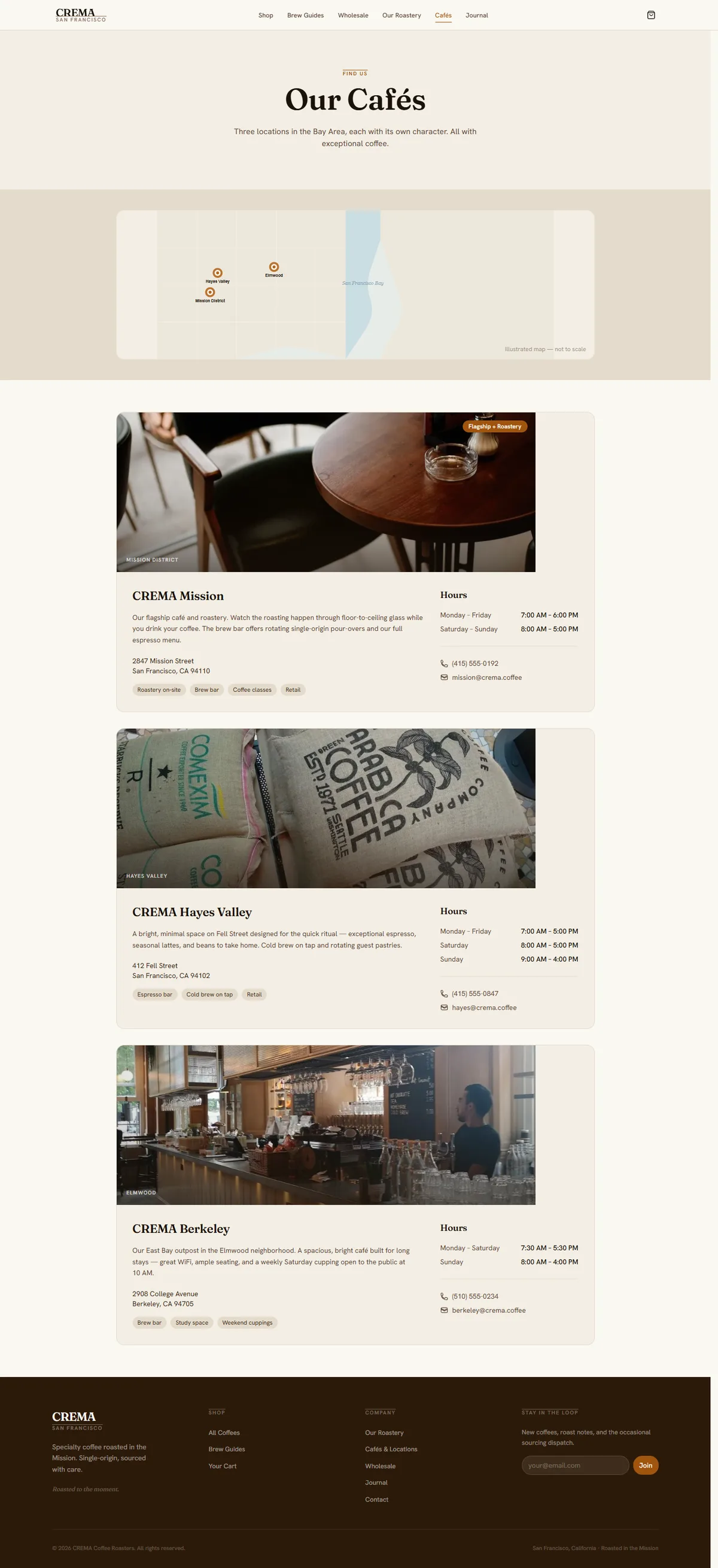 CREMA — Specialty Coffee Roaster & Café — screenshot 4