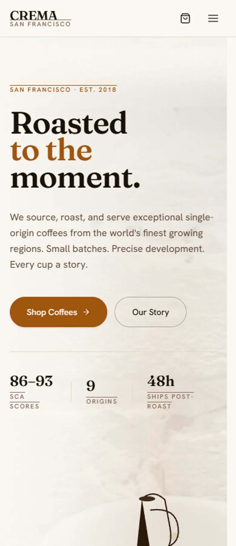 CREMA — Specialty Coffee Roaster & Café — screenshot 7