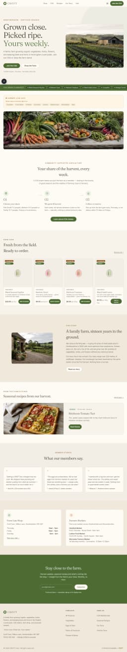 CROFT — Farm-to-Table & CSA Shop preview