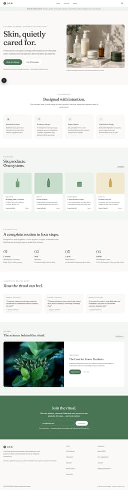 DEW — Skincare Storefront preview