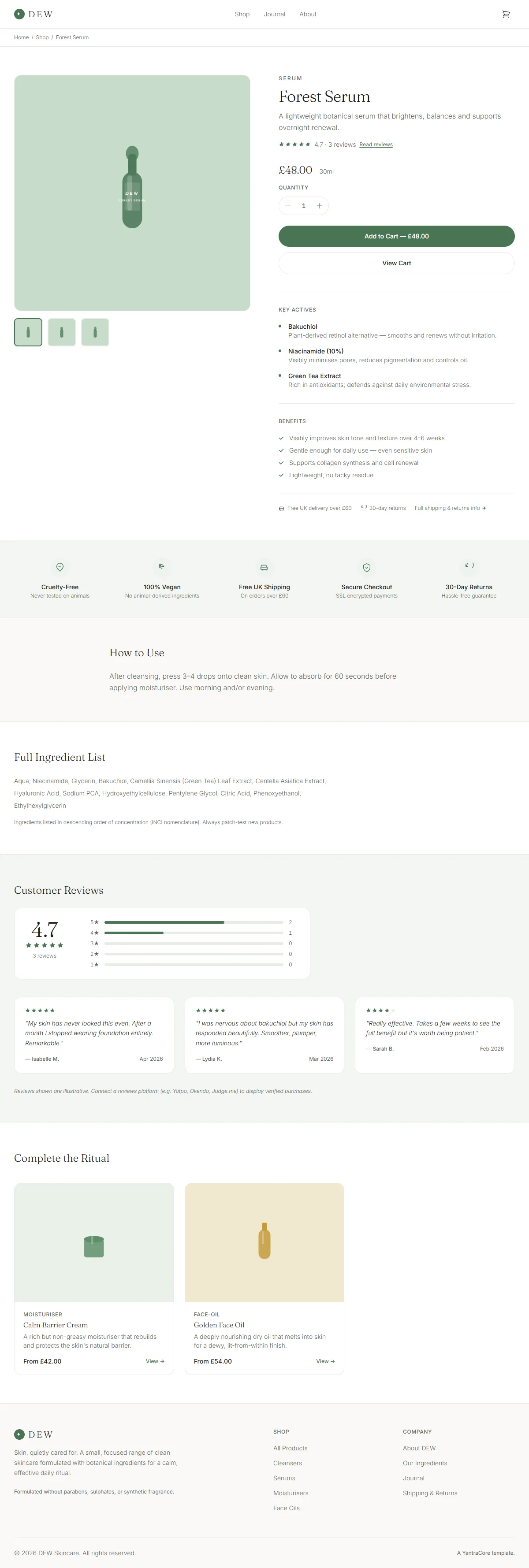 DEW — Skincare Storefront — screenshot 3