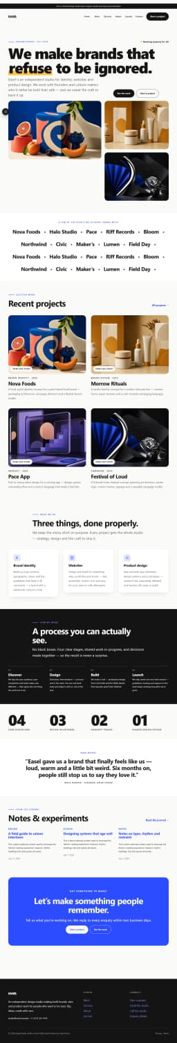 EASEL — WordPress Portfolio Theme preview