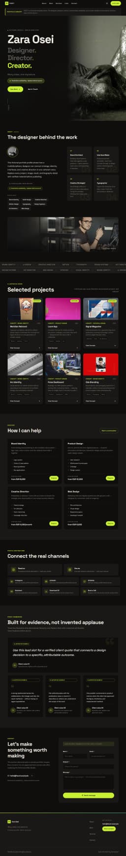 FACET — Creator & Portfolio preview