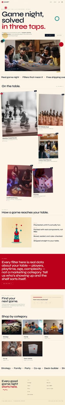 GAMBIT — Board Games & Tabletop preview