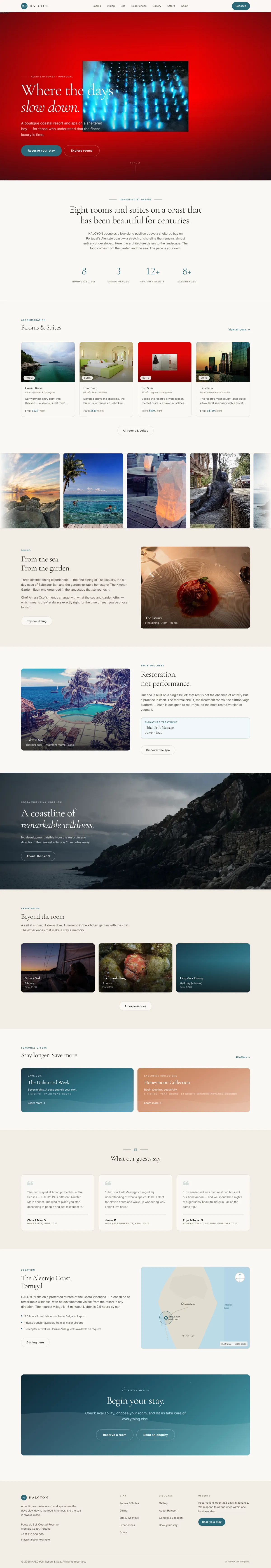 HALCYON — Boutique Resort & Spa — screenshot