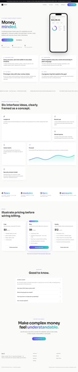HALO — AI Personal-Finance App Launch preview