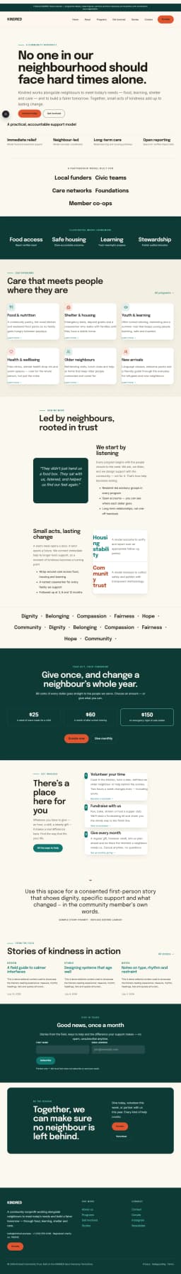 KINDRED — WordPress Nonprofit Theme preview