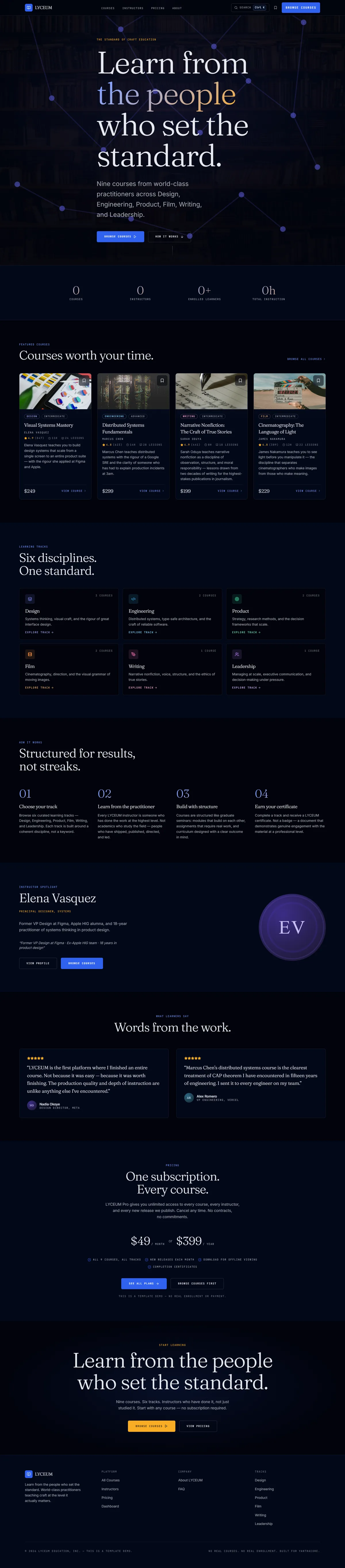 LYCEUM — Online Learning Platform — screenshot