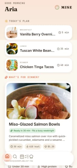 MISE — Recipe & Meal Planner preview
