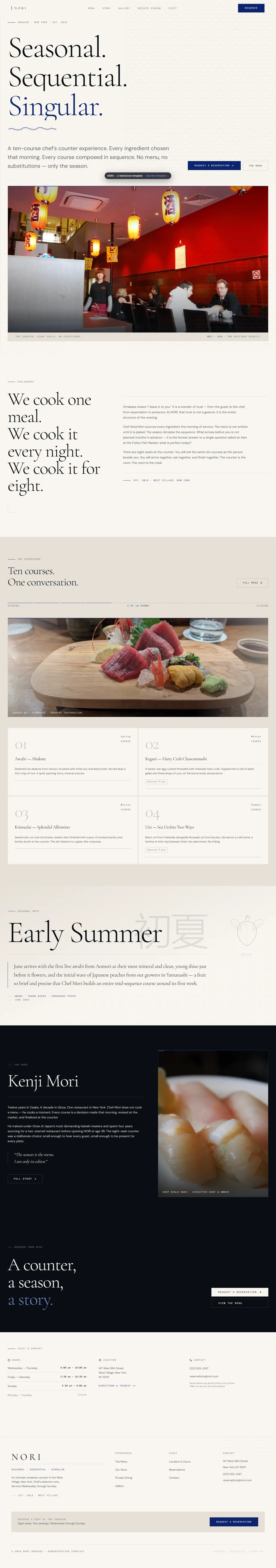 NORI — Omakase Restaurant — screenshot