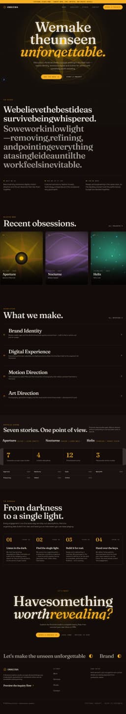 OBSCURA — Creative Studio preview