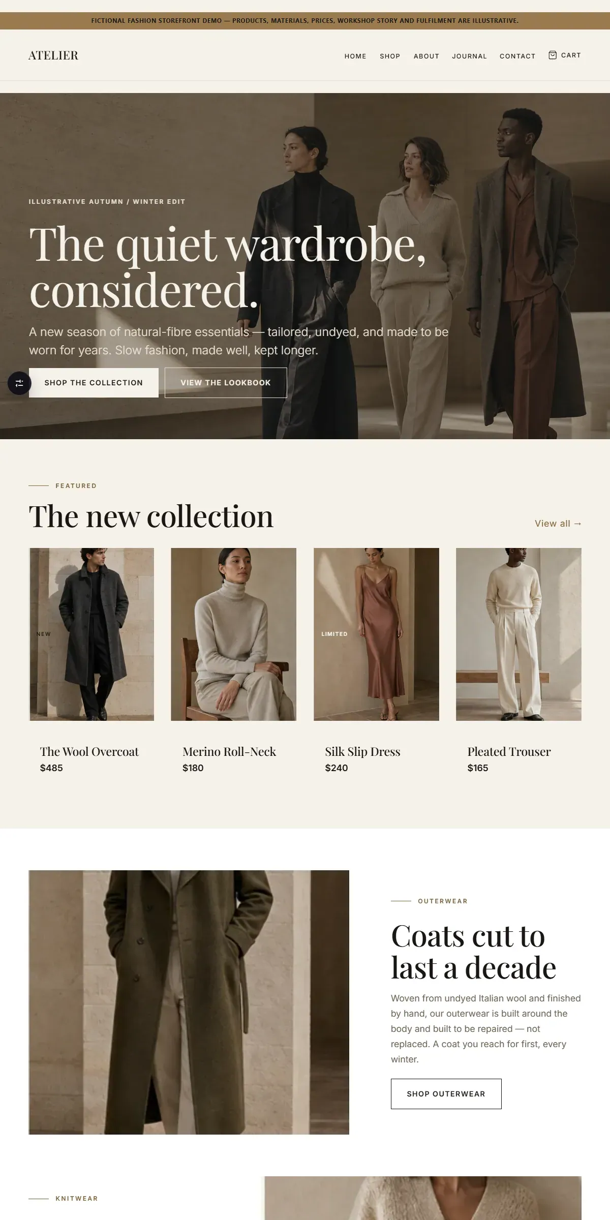 ATELIER — WooCommerce Fashion Theme - screenshot