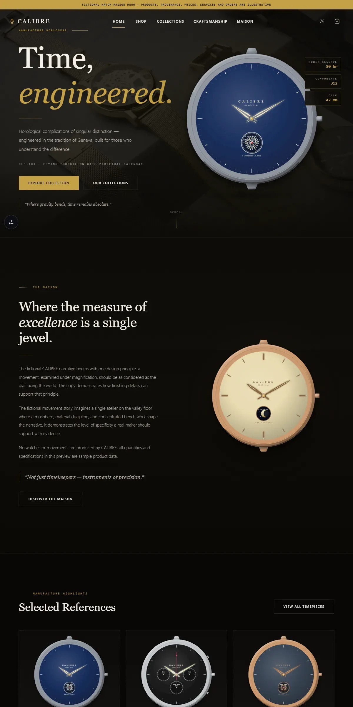 CALIBRE — Fine Watches - screenshot