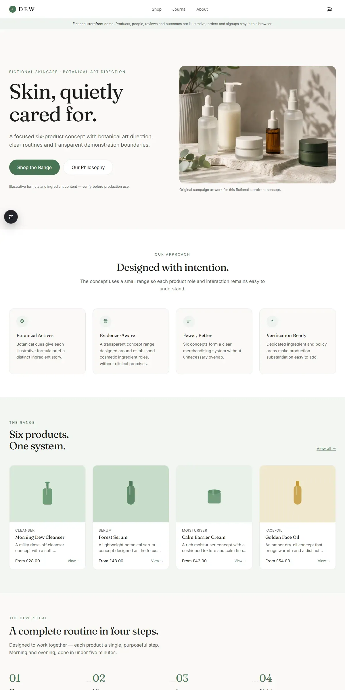 DEW — Skincare Storefront - screenshot