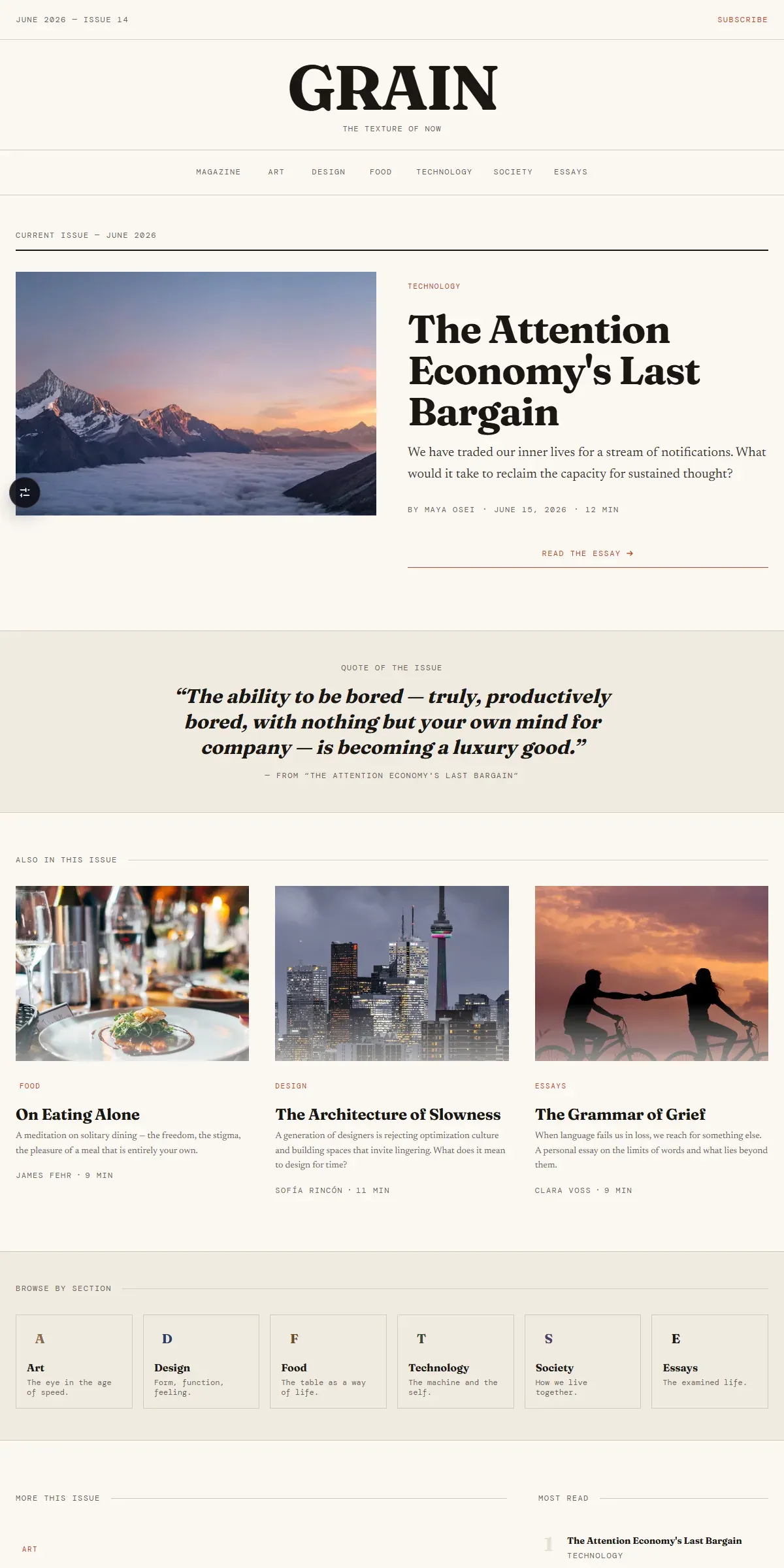 GRAIN — Digital Culture Magazine - screenshot