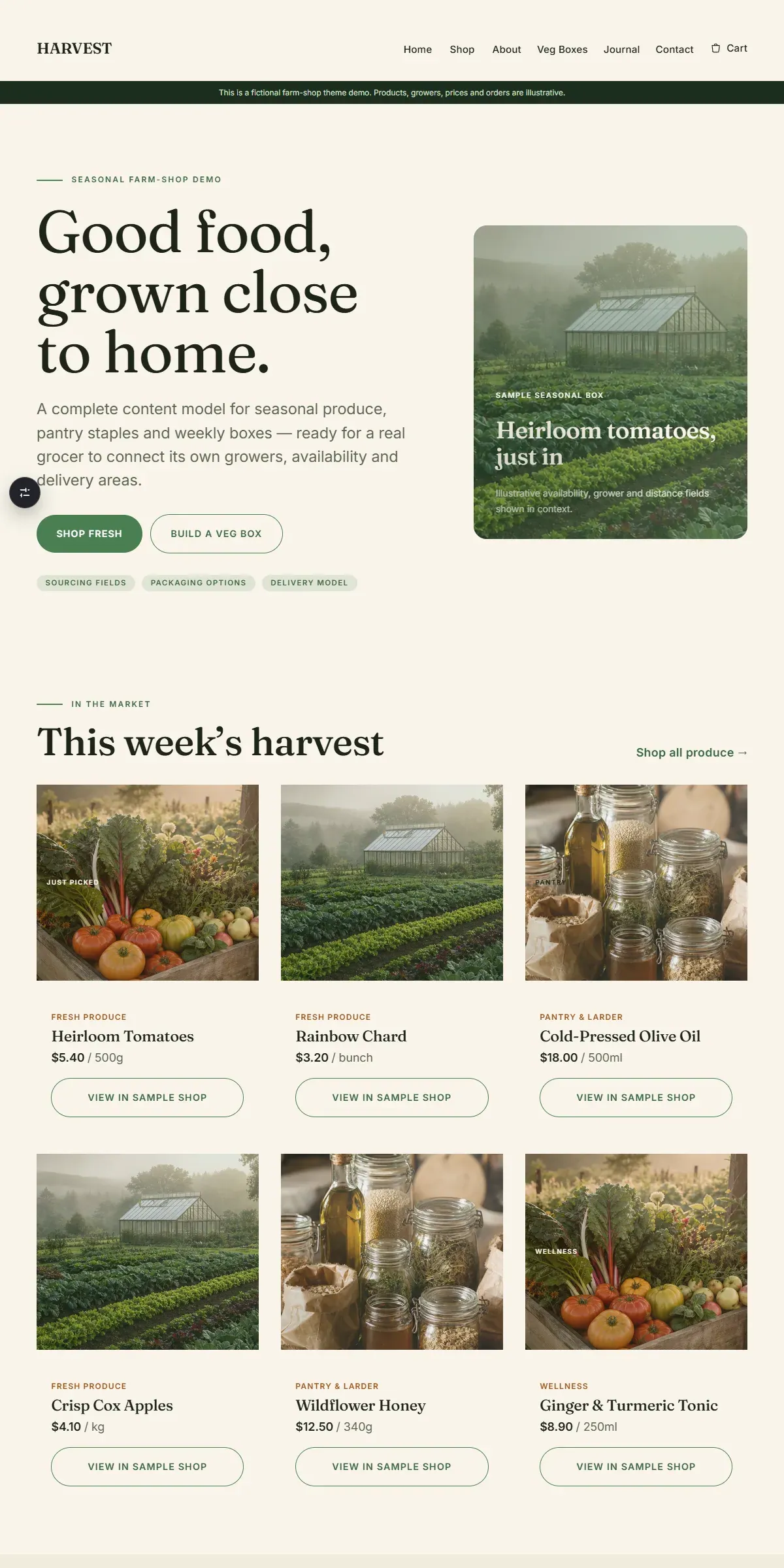 HARVEST — WooCommerce Organic Grocery Theme - screenshot