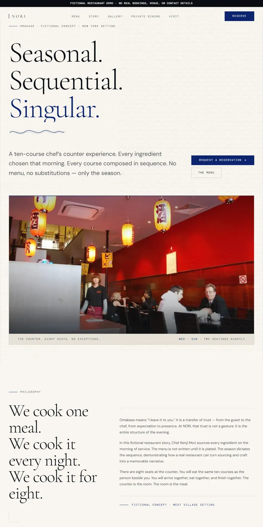 NORI — Omakase Restaurant - screenshot
