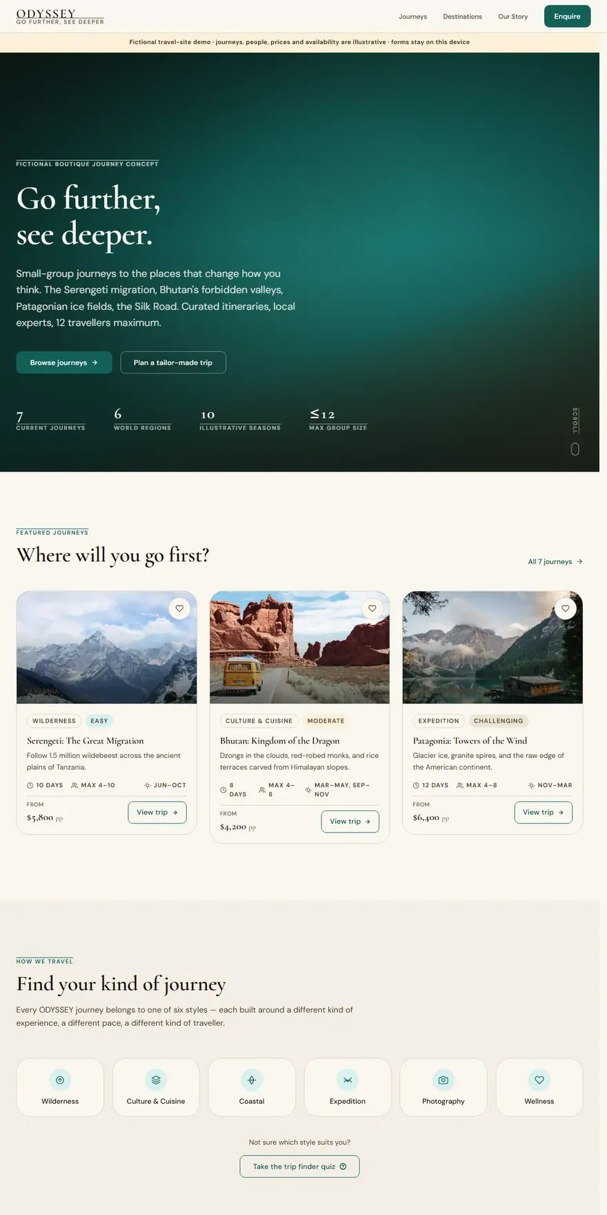 ODYSSEY — Tour Operator & Itineraries - screenshot