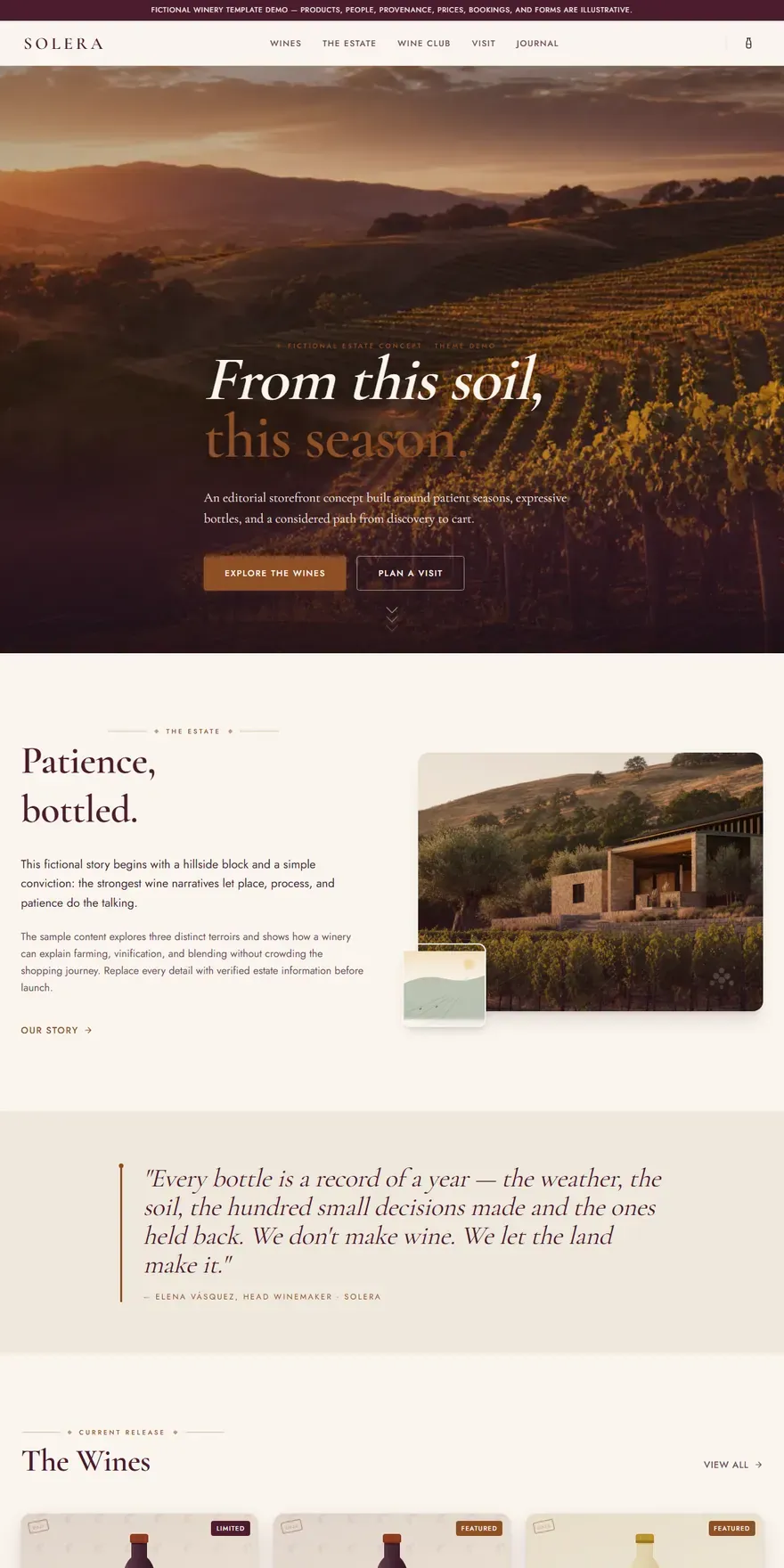 SOLERA — Winery & Vineyard - screenshot