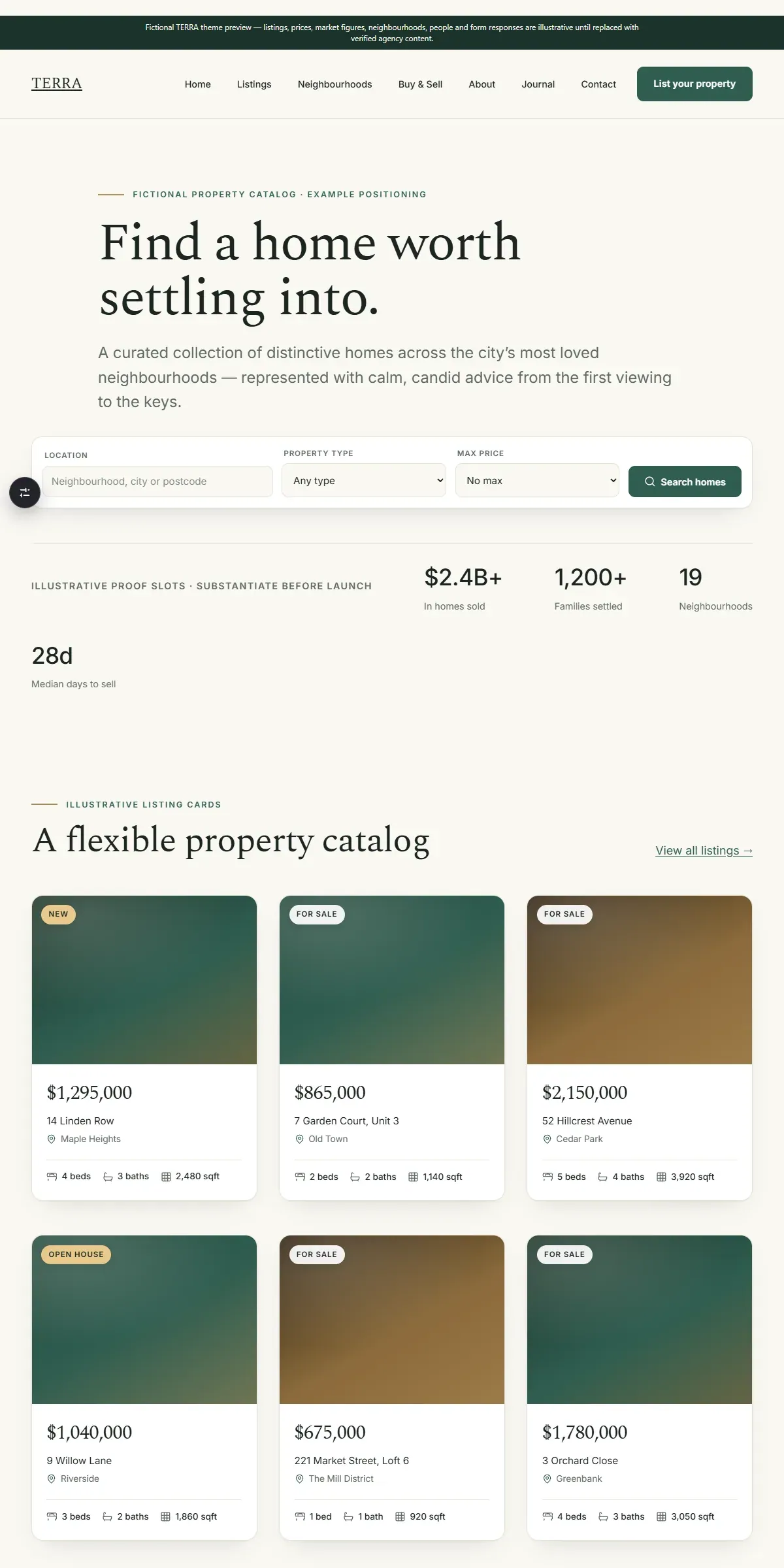 TERRA — WordPress Real-Estate Theme - screenshot