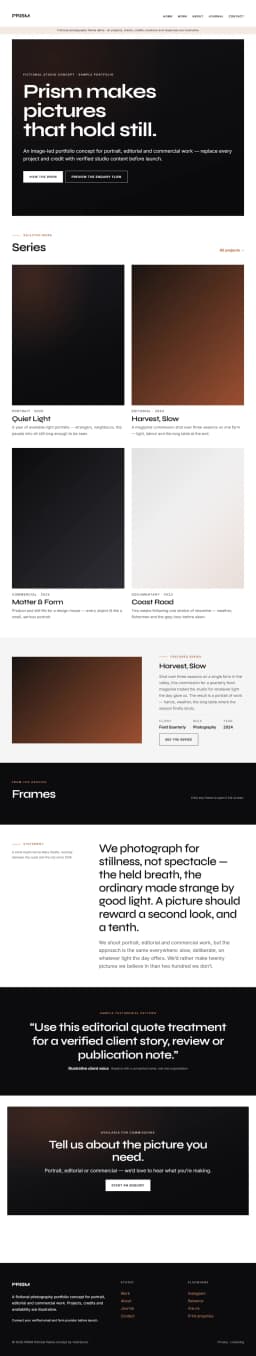 PRISM — WordPress Photography Theme preview
