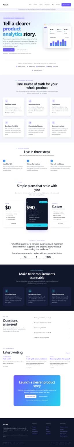 PULSAR — WordPress Block Theme preview