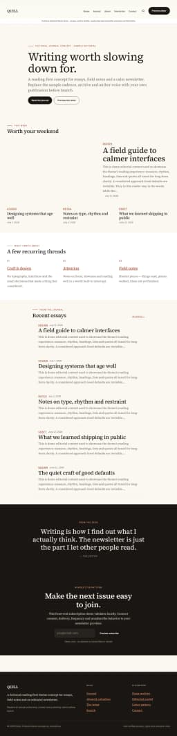 QUILL — WordPress Blog & Newsletter Theme preview