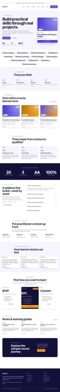 SCHOLA — WordPress Education Theme preview