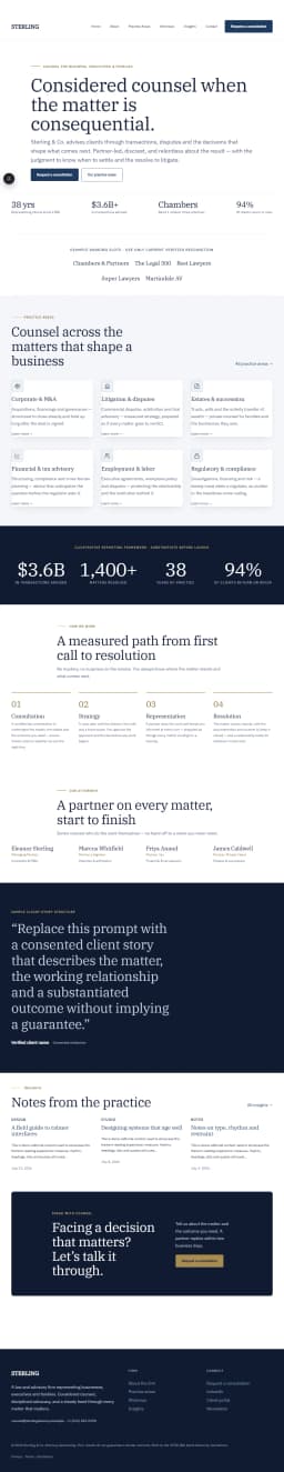 STERLING — WordPress Block Theme preview
