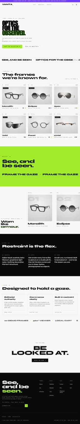 VANTA — Avant-Garde Eyewear preview