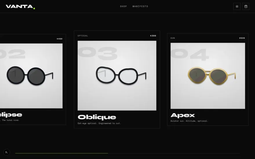 VANTA — Avant-Garde Eyewear — screenshot 4