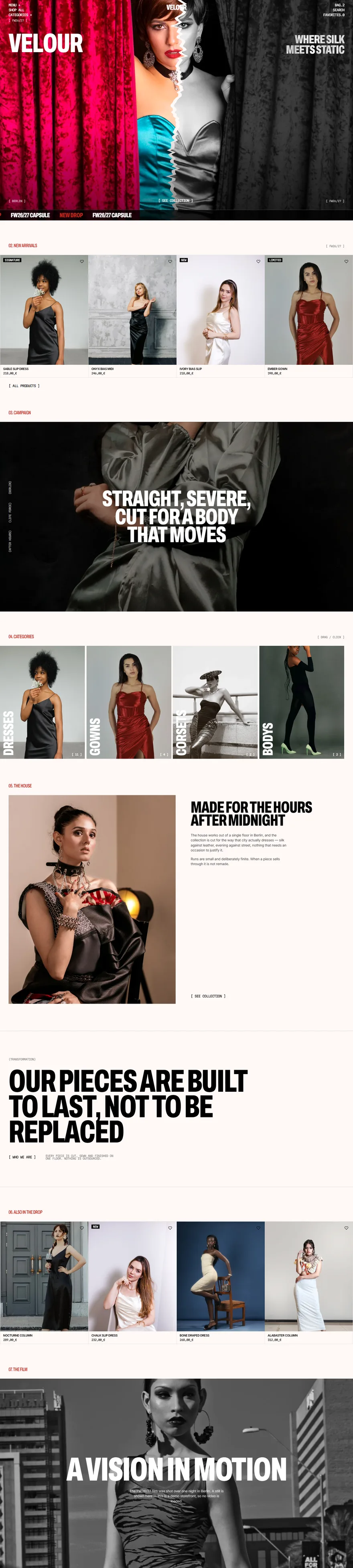 VELOUR — Editorial Fashion Store preview