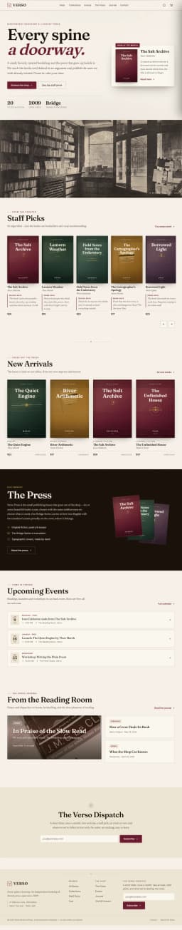 VERSO — Independent Bookshop & Literary Press preview