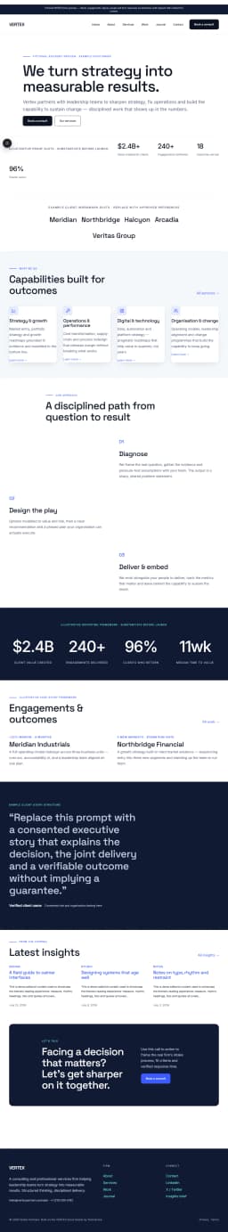 VERTEX — WordPress Block Theme preview