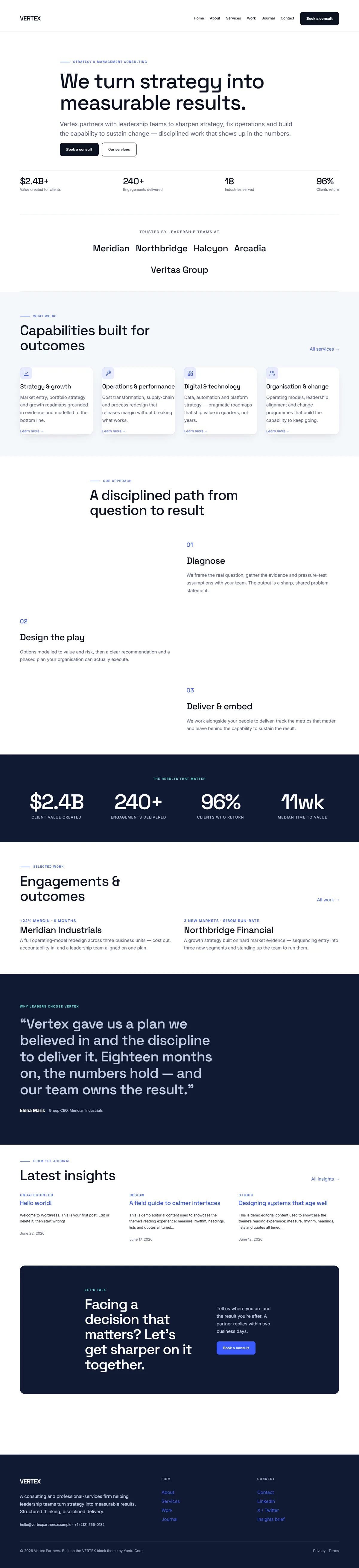 VERTEX — WordPress Block Theme — screenshot