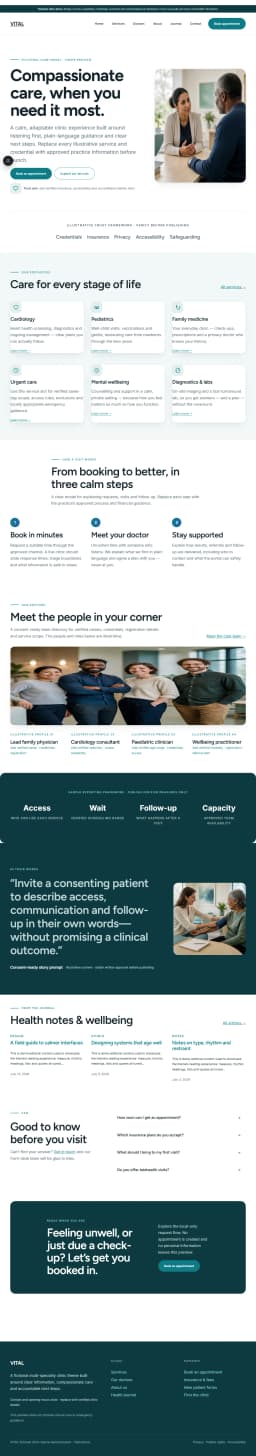 VITAL — WordPress Clinic Theme preview