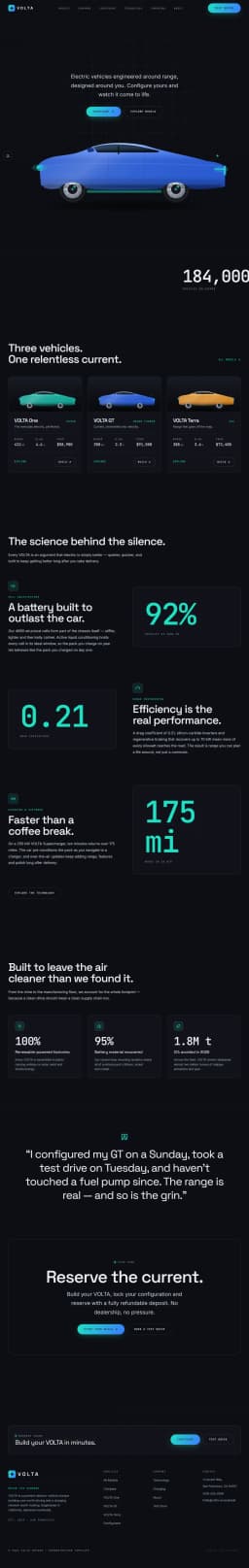 VOLTA — Electric Vehicle & Configurator preview
