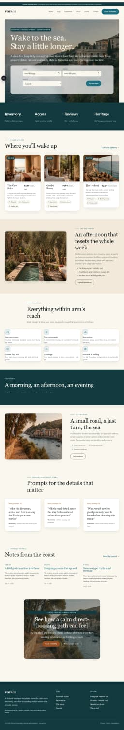 VOYAGE — WordPress Block Theme preview