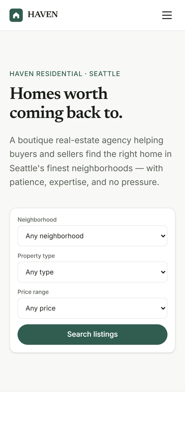 HAVEN — Real Estate Agency — screenshot 6