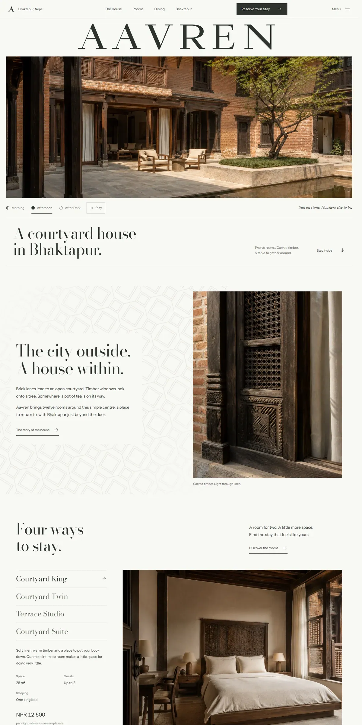 AAVREN — Boutique Courtyard Hotel - screenshot