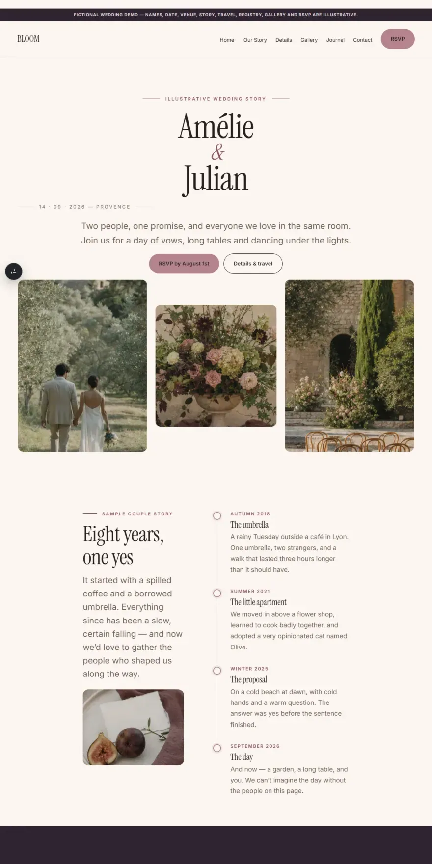 BLOOM — WordPress Wedding & Events Theme - screenshot