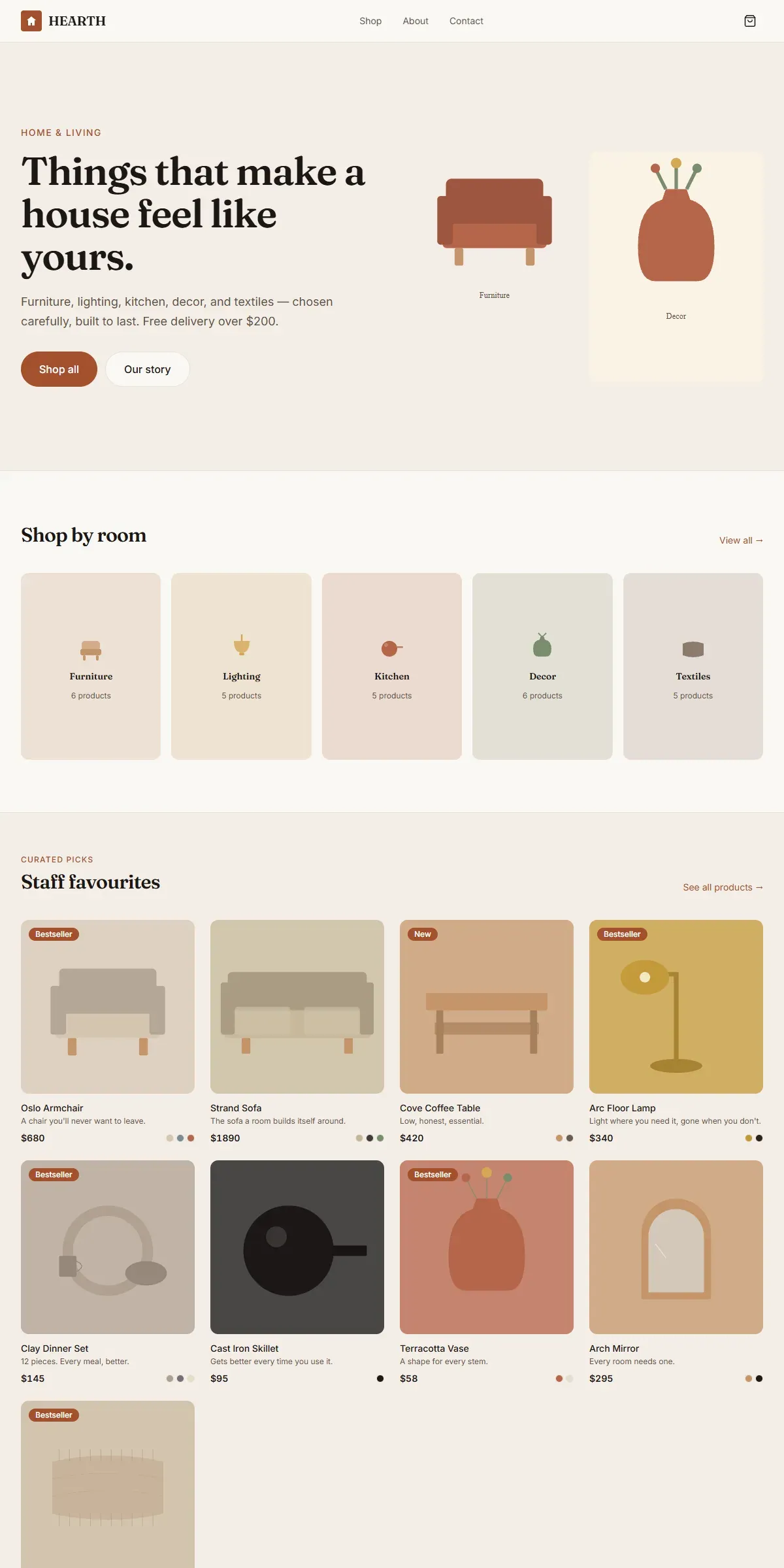 HEARTH — Home & Living Store - screenshot