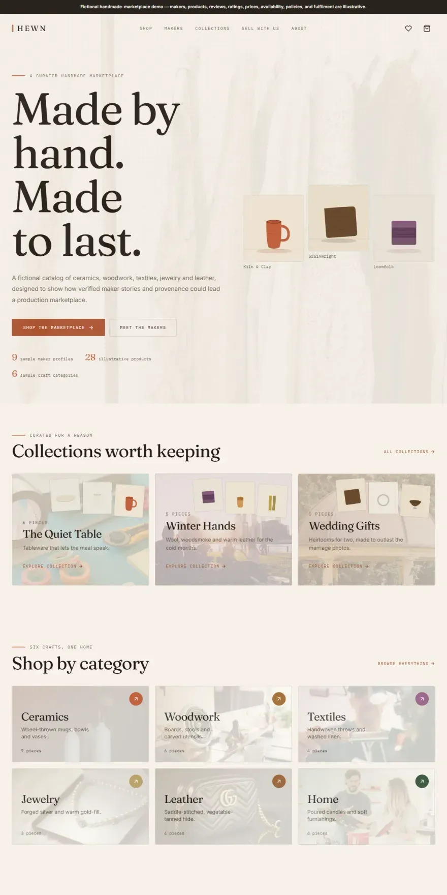 HEWN — Handmade Marketplace - screenshot
