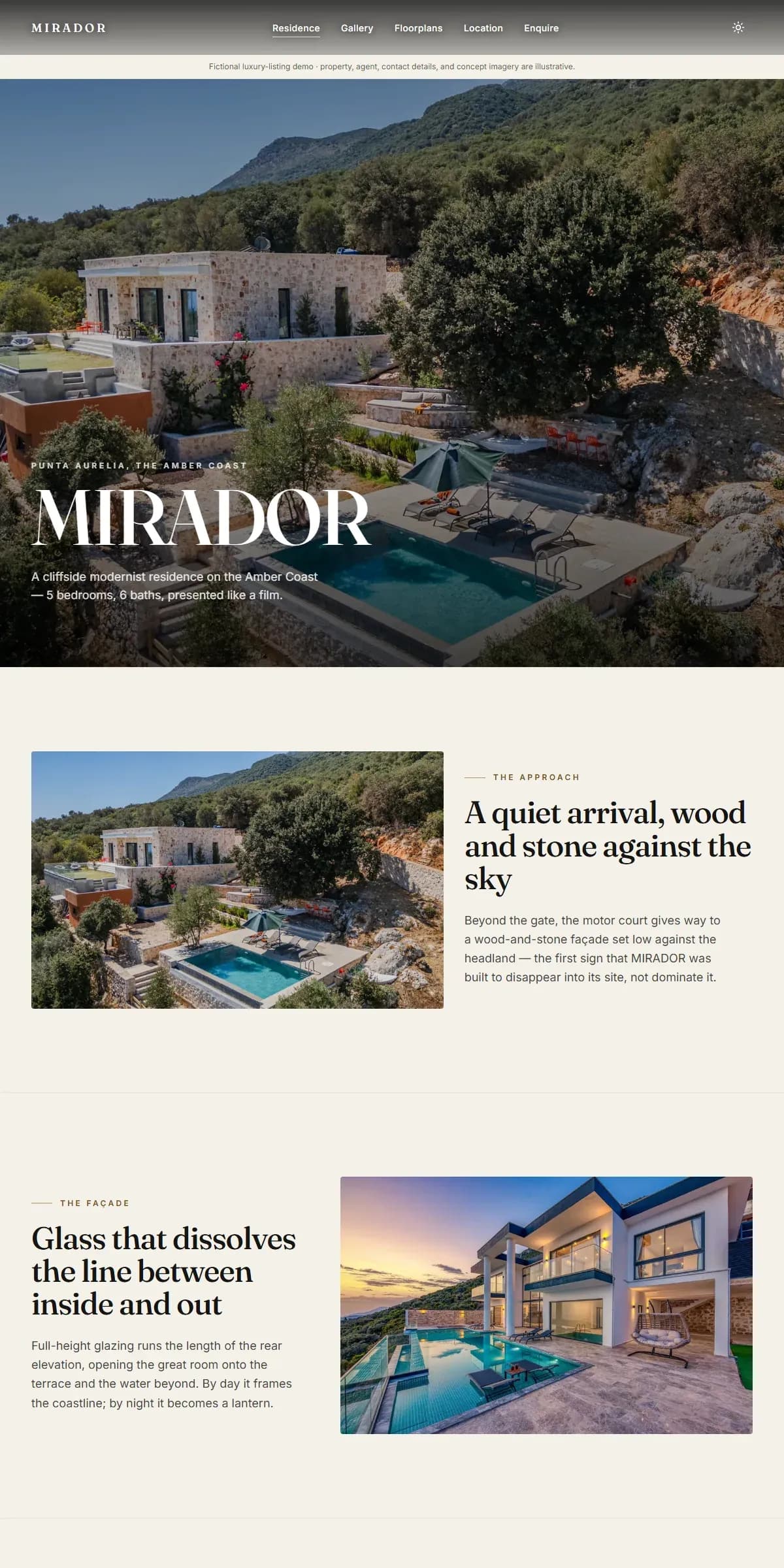 MIRADOR — Cliffside Villa Listing - screenshot