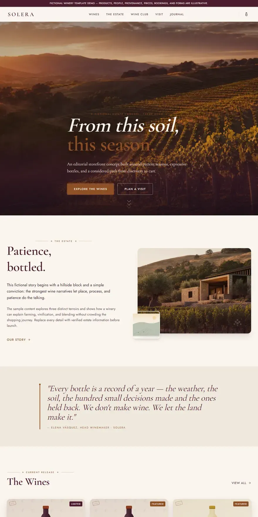 SOLERA — Winery & Vineyard - screenshot