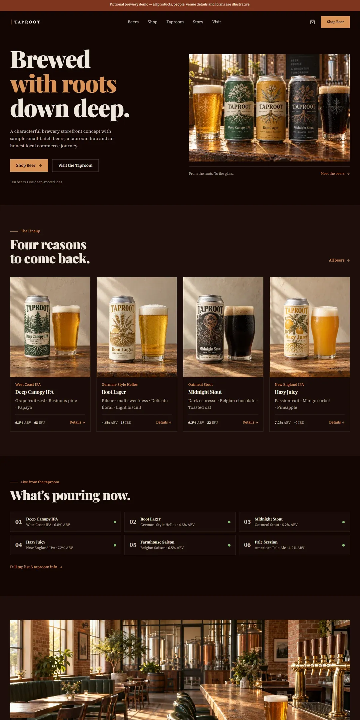 TAPROOT — Craft Brewery & Taproom - screenshot
