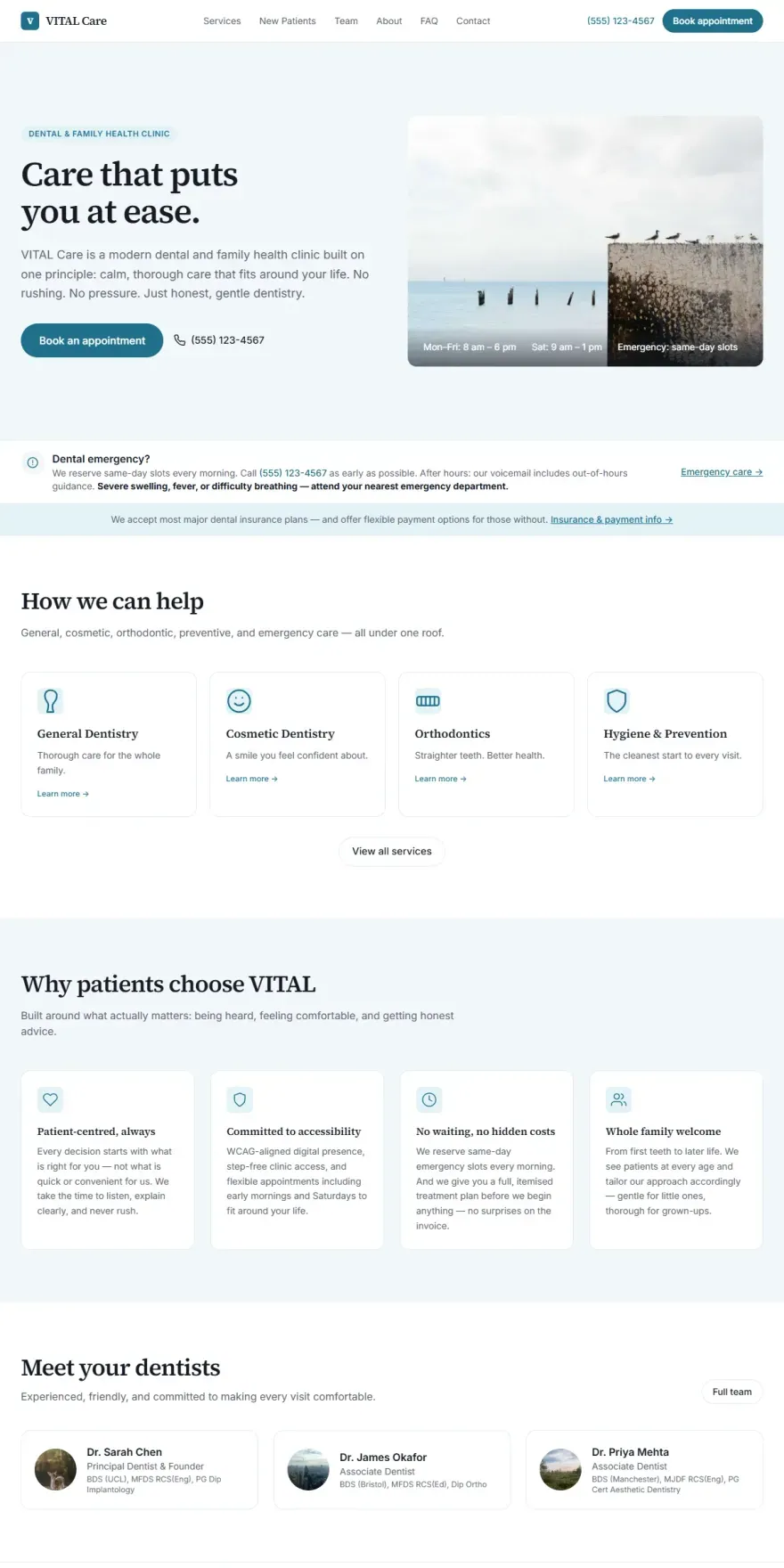 VITAL — Medical & Dental Clinic - screenshot