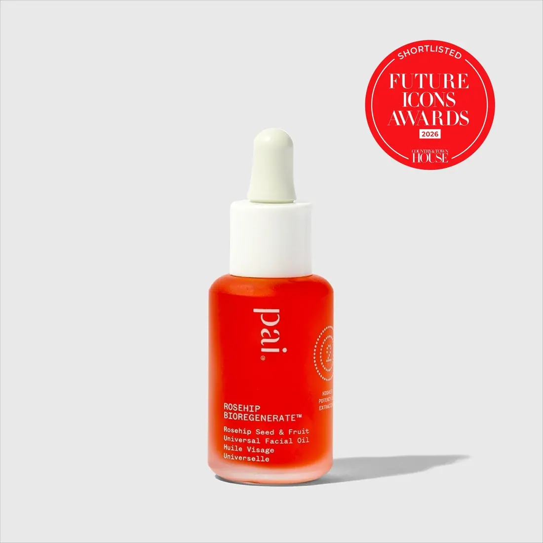 Pai Rosehip Bioregenerate Face Oil, 30 ml, manufacturer product photograph