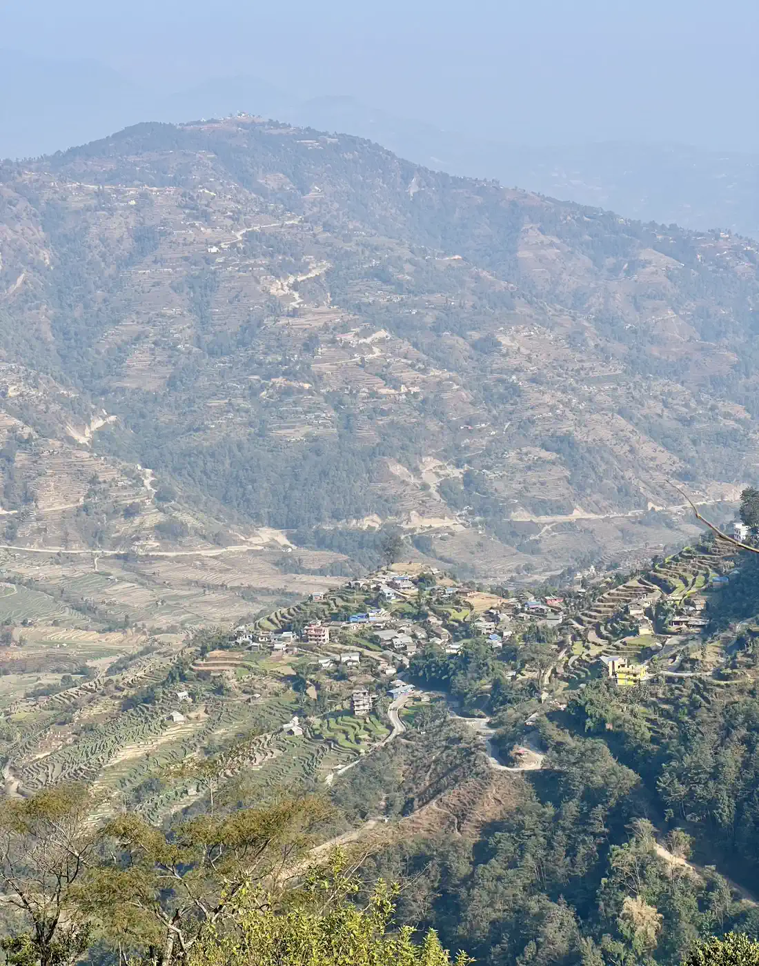 Terraced hill farming in the middle hills of Nepal